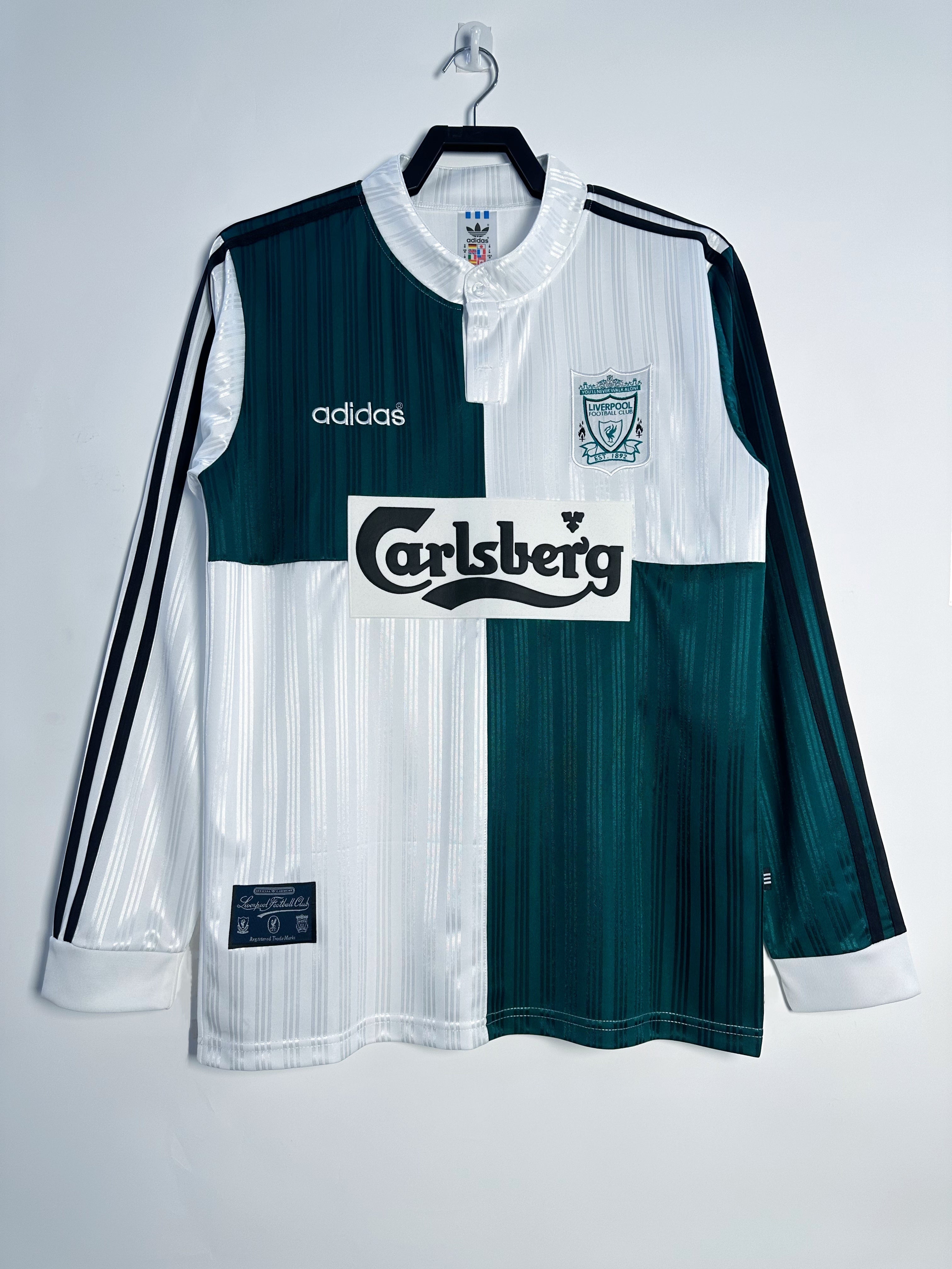 LIVERPOOL LÅNG ARMTRÖJA 1995/96 BORTA TRÖJA.